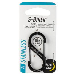 Karabińczyk pomocniczy Nite Ize S-Biner Stainless Steel #2 czarny Černá