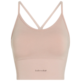 Sportowy biustonosz Icebreaker Merino Blend 260 Seamless Rib Strappy Tank różowy PINK QUARTZ
