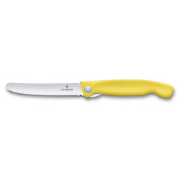 Składany nóż Victorinox Swiss Classic - ząbkowane ostrze żółty Yellow