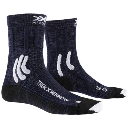 Damskie skarpety X-Socks Trek X Merino ciemnoniebieski MIDNIGHT BLUE/ARCTIC WHITE