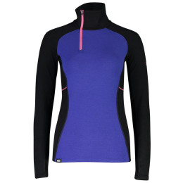 Koszulka damska Mons Royale Olympus 3.0 Half Zip niebieski/czarny UltraBlue/Black