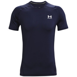 Koszulka męska Under Armour HG Armour Fitted SS ciemnoniebieski MidnightNavy//White