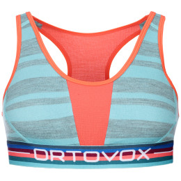 Sportowy biustonosz Ortovox 185 Rock'N'Wool Sport Top jasnoniebieski IceWaterfall