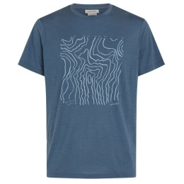 Męska koszulka Icebreaker M 150 Tech Lite SS Tee Great Heights niebieski/szary Dawn