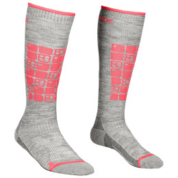 Damskie skarpety Ortovox W's Ski Compression Socks szary/różówy GrayBlend