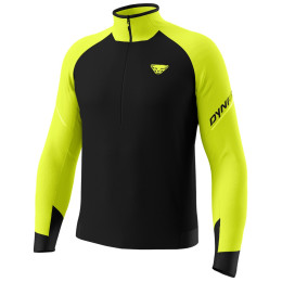 Męska koszulka Dynafit Alpine L/S 1/2 Zip Tee M czarny/żółty 5A31 - ultra yellow/0910