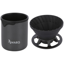 Zestaw do parzenia kawy Warg Kofein & Duo 2in1 Cups Set czarny black