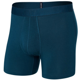 Bokserki Saxx Droptemp Cooling Cotton Boxer Brief Fly ciemnoniebieski Deep Ocean