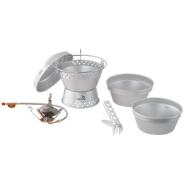 Zestaw naczyń kuchennych i palników Easy Camp Storm Cooker & Stove set srebrny Silver