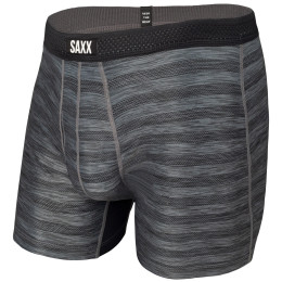 Bokserki Saxx Hot Shot Boxer Brief Fly szary/czarny BlackHeather