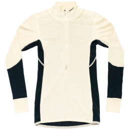 Damski golf Devold Wool Mesh 190 Zip Neck Wmn biały/czarny INK/OFFWHITE