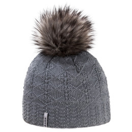 Dzianinowa czapka z merynosów Kama A109 szary Grey