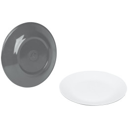 Zestaw talerzy Bo-Camp Breakfast plate Two tone - 4szt. szary Grey