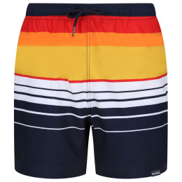 Męskie szorty Regatta Loras Swim Short m niebieski/pomarańczowy Navy Orange Stripe