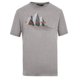 Koszulka męska Salewa Lines Graphic Dry M T-Shirt. szary/pomarańczowy Heather Grey/
