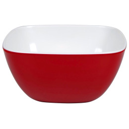 Miska Bo-Camp Bowl Square Melamine Small 2 czerwony Red/White