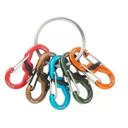 Breloczek do kluczy Nite Ize KeyRing Locker Aluminum 5 S-Biner srebrny Stříbrná