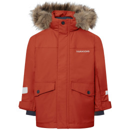 Dziecięca kurtka zimowa Didriksons Bjärven Kids Parka 5 Rust pomarańczowy Rust