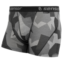 Męskie bokserki Sensor Merino Impress czarny/szary Black/Camo