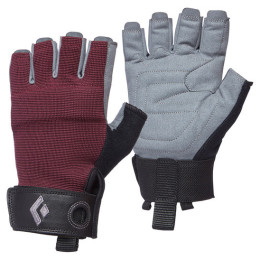 Rękawice ferratowe Black Diamond W'S Crag Half-Finger Gloves czerwony Bordeaux