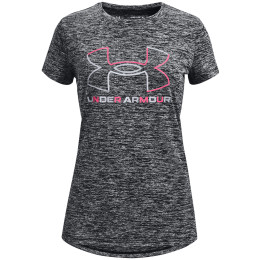 T-shirt dziecięcy Under Armour Tech BL Twist SS czarny Black / Steel / Cerise
