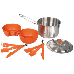Zestaw naczyń Zulu Nest Set 2 L szary/pomarańczowy silver/orange