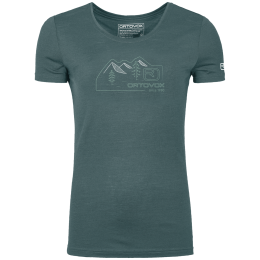 Koszulka damska Ortovox 150 Cool Vintage Badge T-shirt ciemnoszary Dark Arctic Grey
