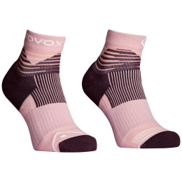 Damskie skarpetki z wełny merino Ortovox All Mountain Quarter Socks W różowy Dawn Rose