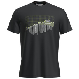 Koszulka męska Icebreaker Men Merino 150 Tech Lite III SS Tee Pinnacle Grid czarny