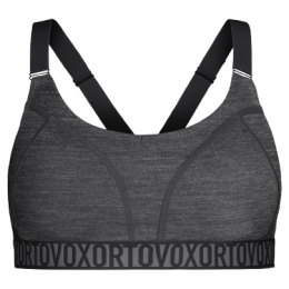 Sportowy biustonosz Ortovox 150 Essential Sports Top czarny Black Raven Blend