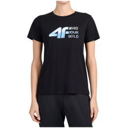 Koszulka damska 4F Tshirt F3496 czarny Deep Black