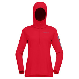 Bluza damska Norrona falketind warm1 Hood pomarańczowy Aura Orange/Trooper