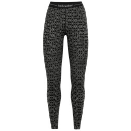 Damskie legginsy Icebreaker 250 Vertex Leggings Alpine Geo czarny/biały black/snow/j