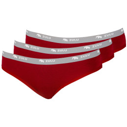 Majtki damskie Zulu Bambus 210 Comfort 3-pack czerwony/szary wine red/grey