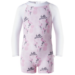 Strój kąpielowy dla dzieci Aquawave Uvio Baby różowy/biały Pink Flamingo Print