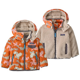 Kurtka dziecięca Patagonia Baby Reversible Tribbles Hoody - BNLM pomarańczowy/beżowy Bunny Life: Marigold