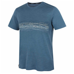 Koszulka męska MOOA Merino Lyolite Waves 150 Short niebieski blue