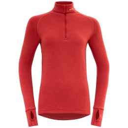 Damski golf Devold Expedition Woman Zip Neck jasnopomarańczowy BEAUTY