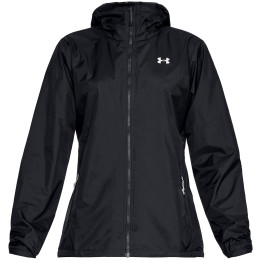 Damska kurtka wiatrówka Under Armour UA Forefront Rain Jacket czarny Black / / Ghost Gray