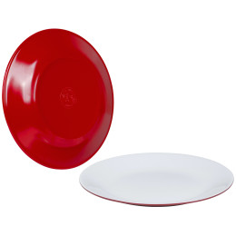 Zestaw talerzy Bo-Camp Dinner plate Two tone - 4szt. czerwony Red