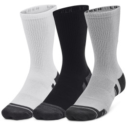 Zestaw skarpetek Under Armour Performance Tech 3pk Crew szary Mod Gray / White / Jet Gray