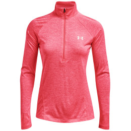 Damska koszulka Under Armour Tech 1/2 Zip - Twist 2022 różowy Cerise / Pink Lemonade / Metallic Silver