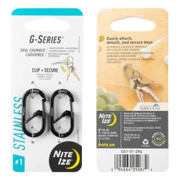 Zestaw karabinków Nite Ize G-series #1 czarny Černá