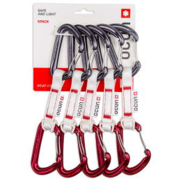 Zestaw ekspresów Ocún Hawk Qd Wire Bio-Dyn-Ring 15 mm 10 cm 5-Pack czerwony/szary Red