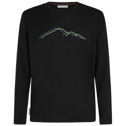 Męska koszulka Icebreaker Men Merino 150 Tech Lite LS Tee Rainer Ridge czarny Black