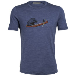 Koszulka męska Icebreaker Sphere SS Crw Canoe Companions niebieski EstateBlueHthr