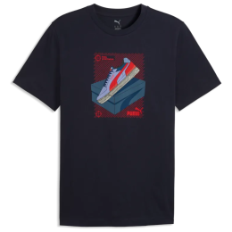 Koszulka męska Puma Graphic Tee ciemnoniebieski New Navy