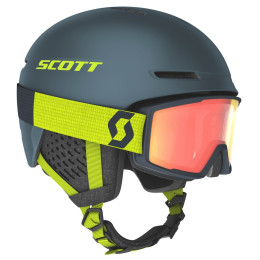 Zestaw kasków Scott Helmet Track + brýle Factor szary/zielony storm grey/ultralime yellow