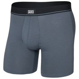 Męskie bokserki Saxx Essential Cotton Boxer Brief Fly szary turbulence
