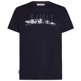 Koszulka męska Icebreaker Men Merino 150 Tech Lite SS Tee The Peaks ciemnoniebieski Midnight Navy
